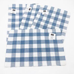 NWT Buffalo Check Oxford Blue & White Place Mats Placemats 4